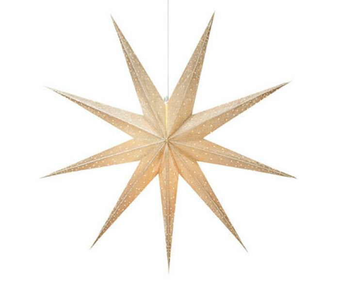 julstjärna i guld från åhlens