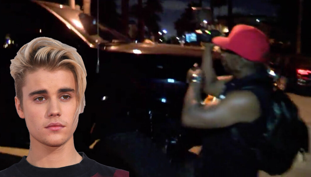 Justin Bieber körde på paparazzi i Hollywood – se filmen här