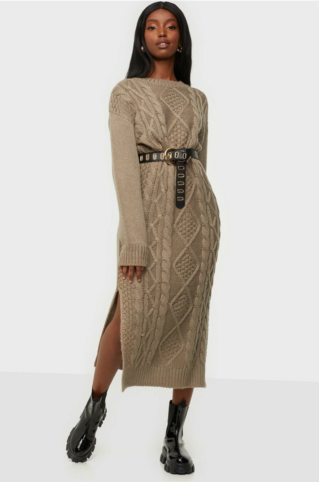 kabelstickad-klanning-h&m