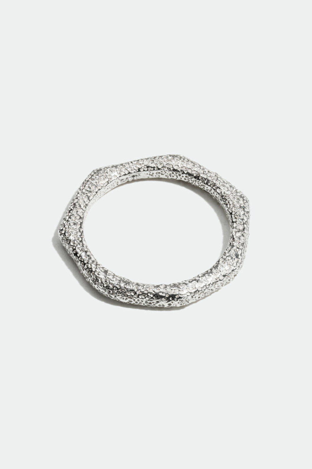 kantig silverring