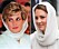 Kate Middleton och prinsessan Diana i vit sjal på huvudet