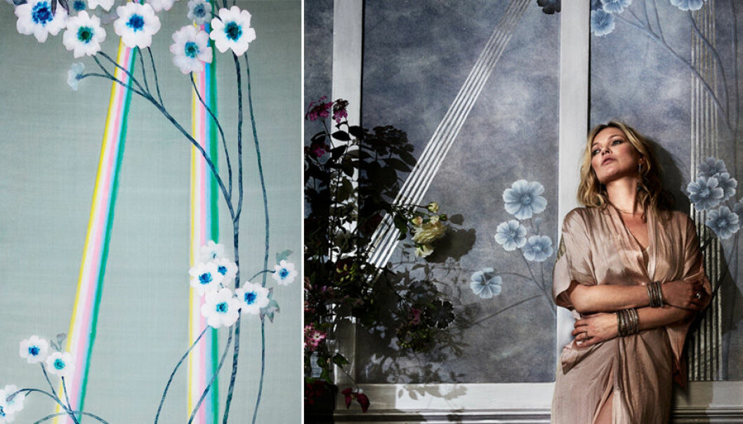 Kate Moss designar egen tapetkollektion – se bilderna här