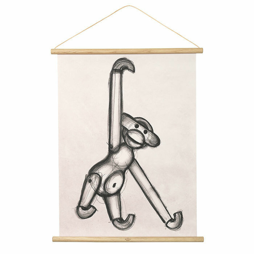 Poster med apa från Kay Bojesen