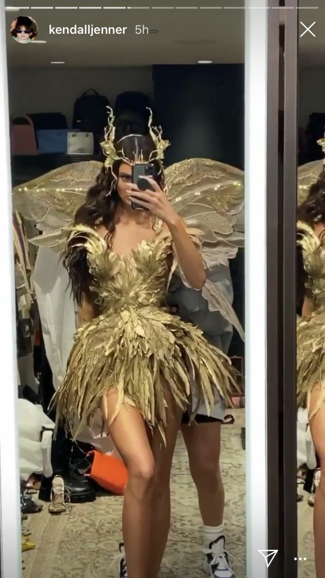 Kendall i sin guldiga utklädnad! Kendall Jenner halloween 2019