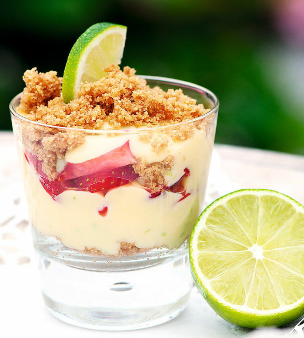 Key lime-paj i glas. Key lime-paj i glas.
