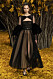 NYFW Khaite, svart tyllklänning med rosett.