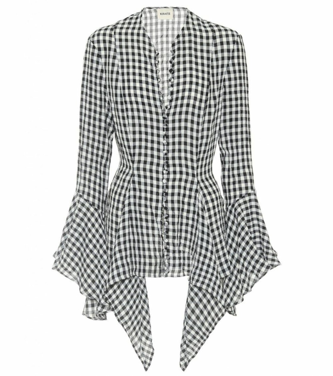 rutig blus från Khaite x Mytheresa.