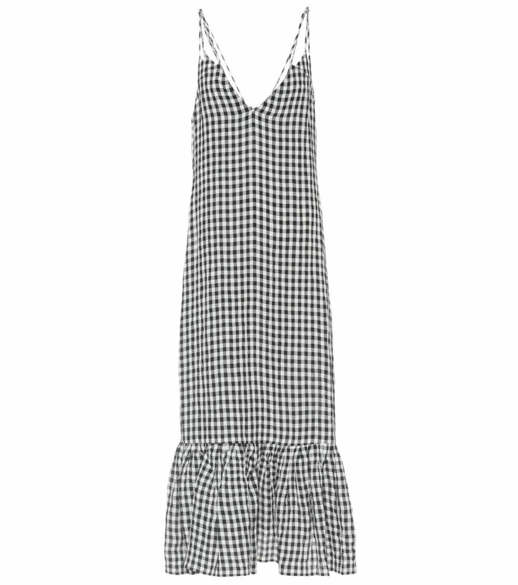rutig klänning från Khaite x Mytheresa.