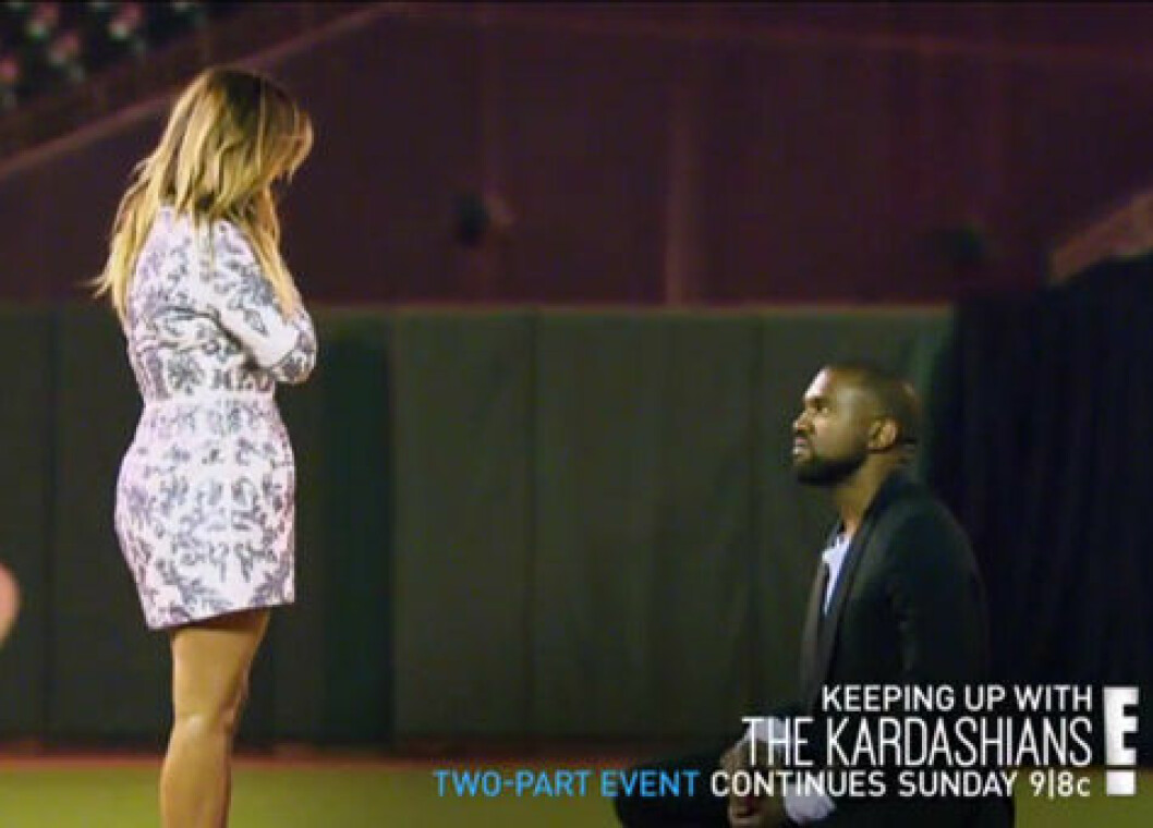 Kanye West friar till Kim Kardashian