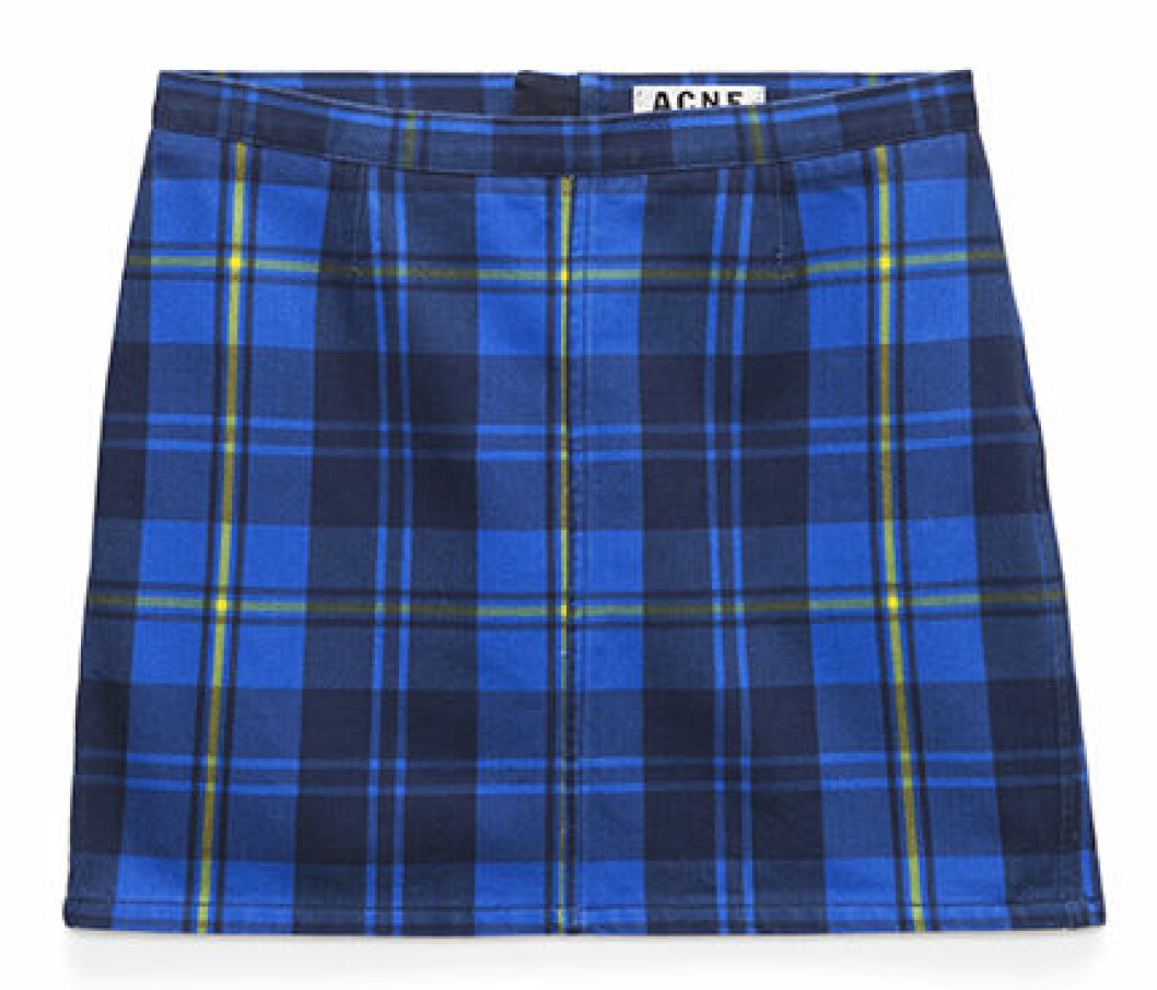 Kjol, 1895 kr, Acne Studios dee-blue-check