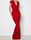 Klädkod frack kvinna - röd lång spetsklänning från Bubbleroom Occasion