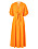 Klänning till gäst på bröllop – orange klänning med knappar och knytning från Joelle