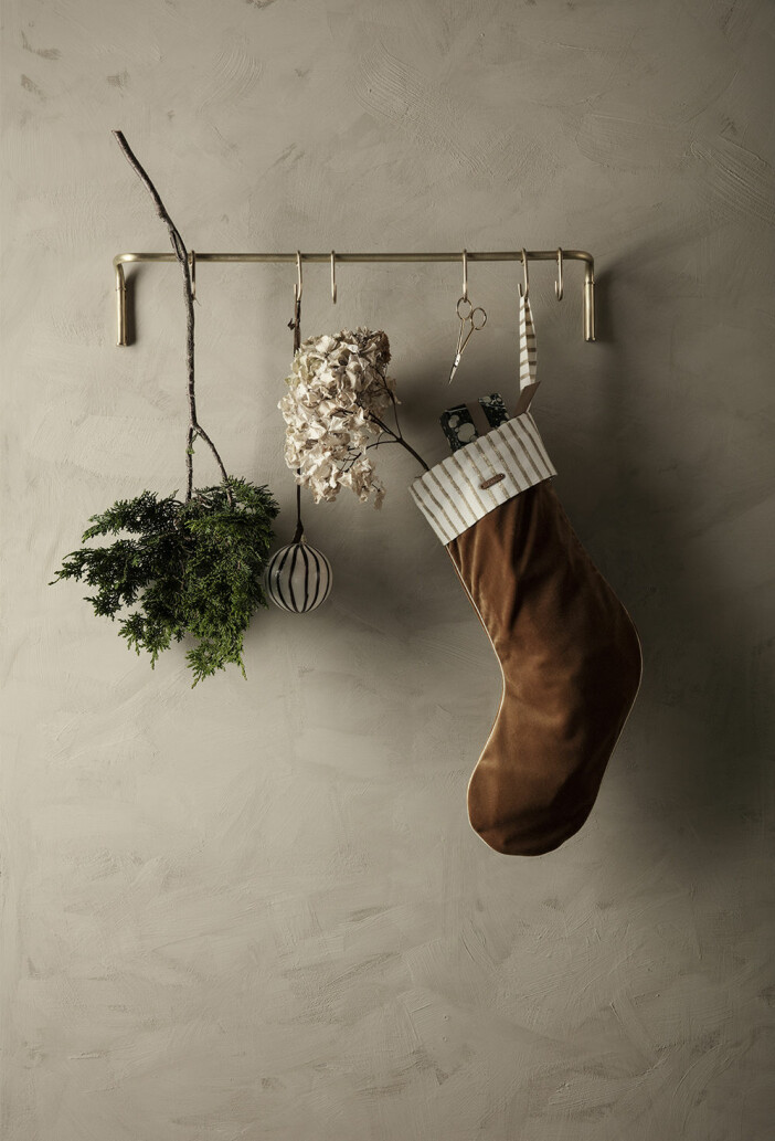 En klassisk julstrumpa i ny tappning från Ferm living. Foto: Ferm living klassisk julstrumpa