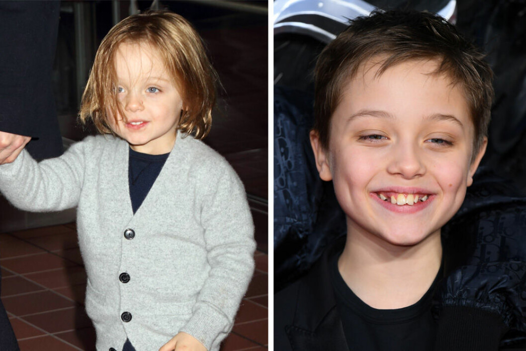 Knox Jolie-Pitt. Knox Jolie-Pitt som barn och som glad 11-åring