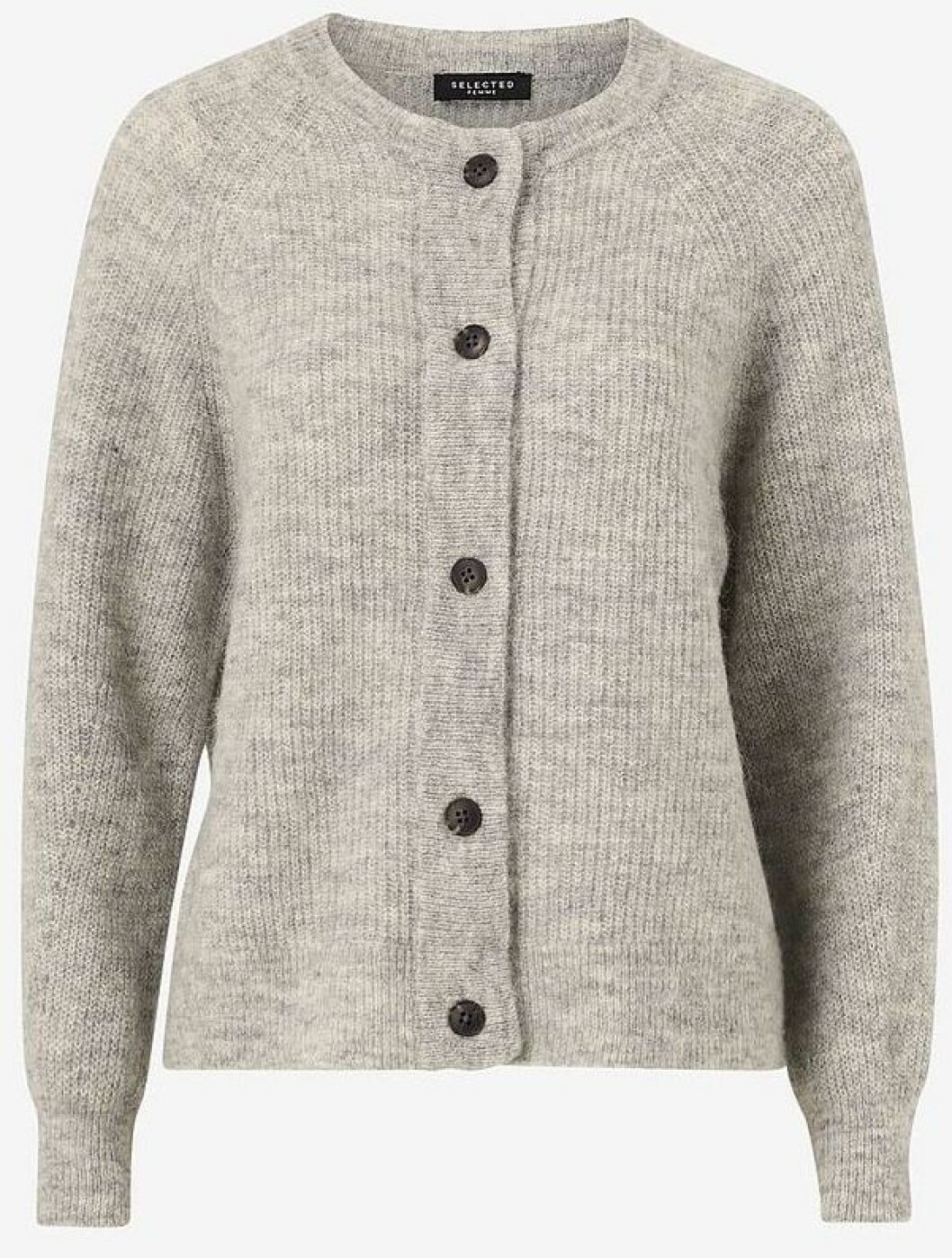 grå cardigan från Selected femme.