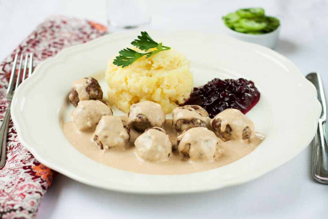 Tore Wretmans köttbullar med gräddsås.