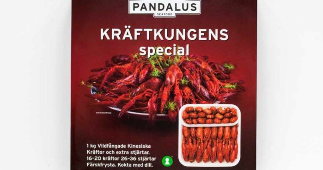 Pandalus Kräftkungens special frysta med extra stjärtar – Kina