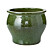 Grön kruka i glaserad keramik från Ellos Home
