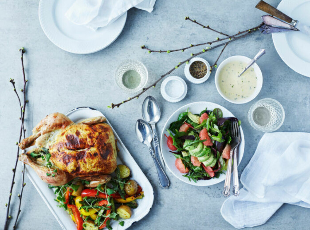 Magisk kyckling med vårsmaker. Recept på kyckling med vårsmaker