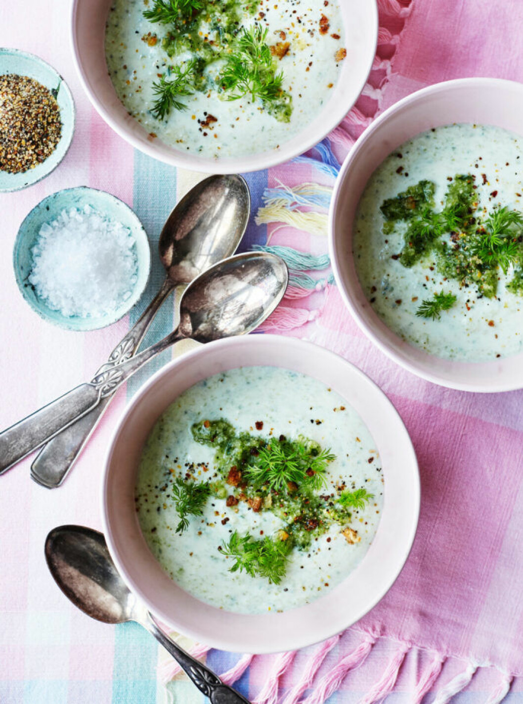 Kyld gurksoppa med dill. Recept på kyld gurksoppa med dill