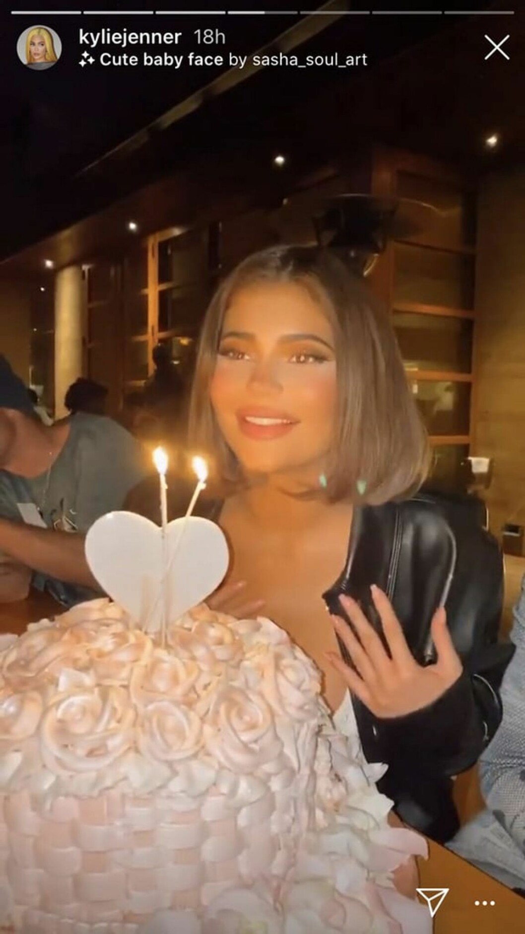 Skärmdump från Kylie Jenners Instagram Stories. Skärmdump från Kylie Jenners Instagram