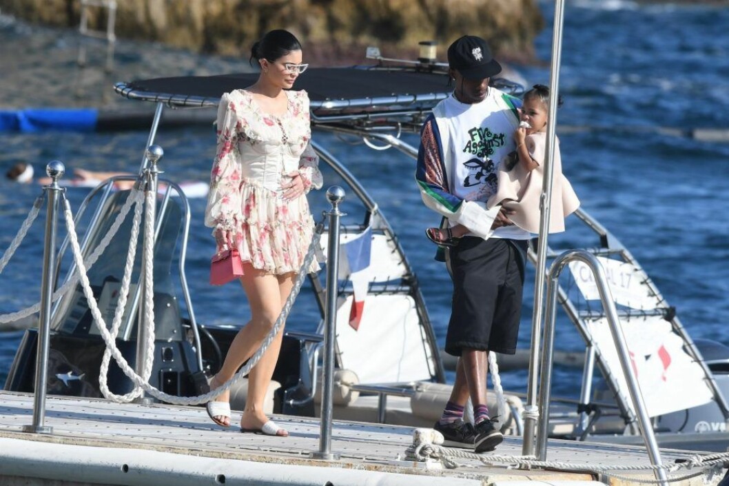 Familjen Jenner/Scott semestrade i vackra Italien i augusti. Kylie Jenner och Travis Scott i Italien