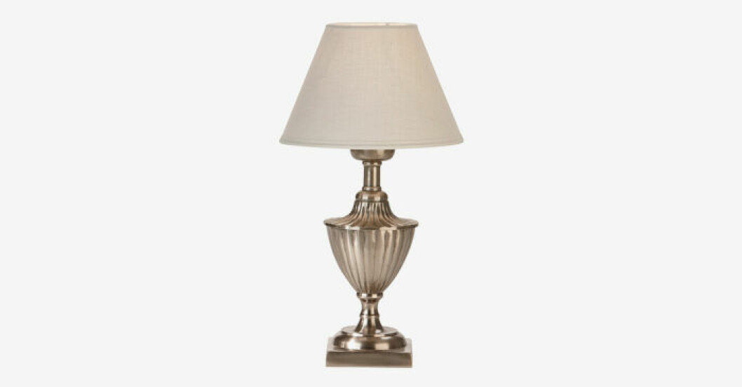Fönsterlampa stor fot silver