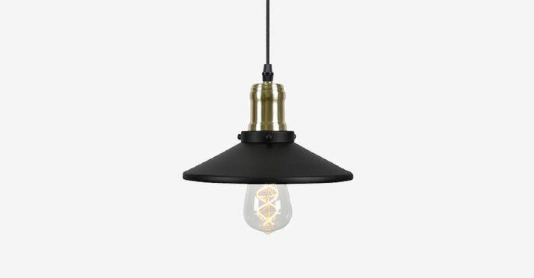 Svart fönsterlampa skomakarlampa