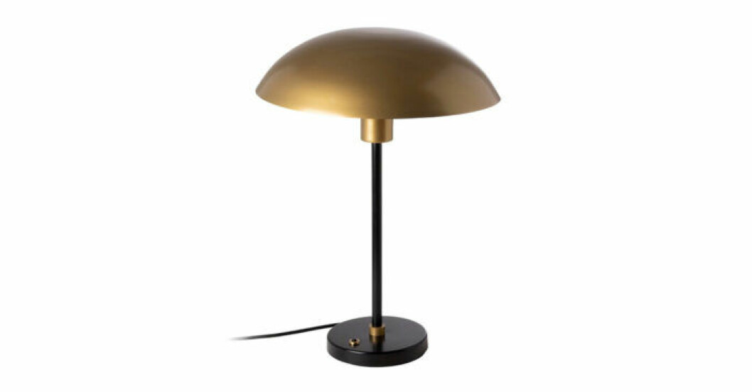 Svart lampa mässing