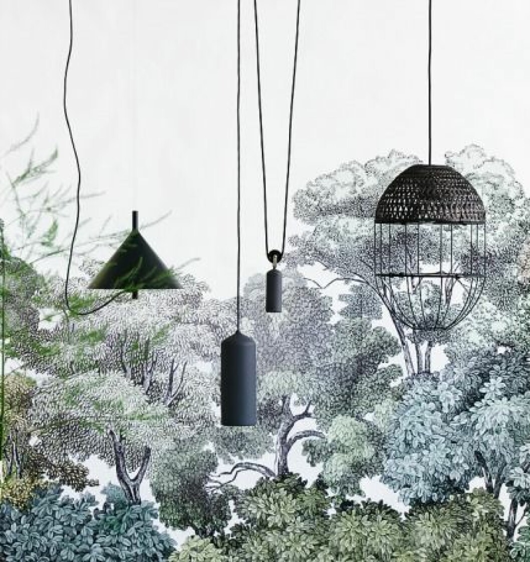 Taklampa Nendo, 3 630 kr, Wästberg/Länna Möbler. Porslinslampa av formgivarna Studio WM inspirerad av skeppsvarven i Rotterdam där formgivarna Wendy Legro and Maarten Collignon är baserade, ca 3 800 kr. Lampan Pop av formgivarduon Greta Ljung och Martin Hedenström Ljung är gjord i handflätad rökt bambu i norra Thailand, ca 1 950 kr, Studio Ljung Ljung. lampor-inspiration-2
