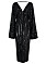 svart glittrig klänning med v-rining från Bikbok