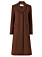 lång brun damjacka vår tillverkad i ullmix från Calvin Klein