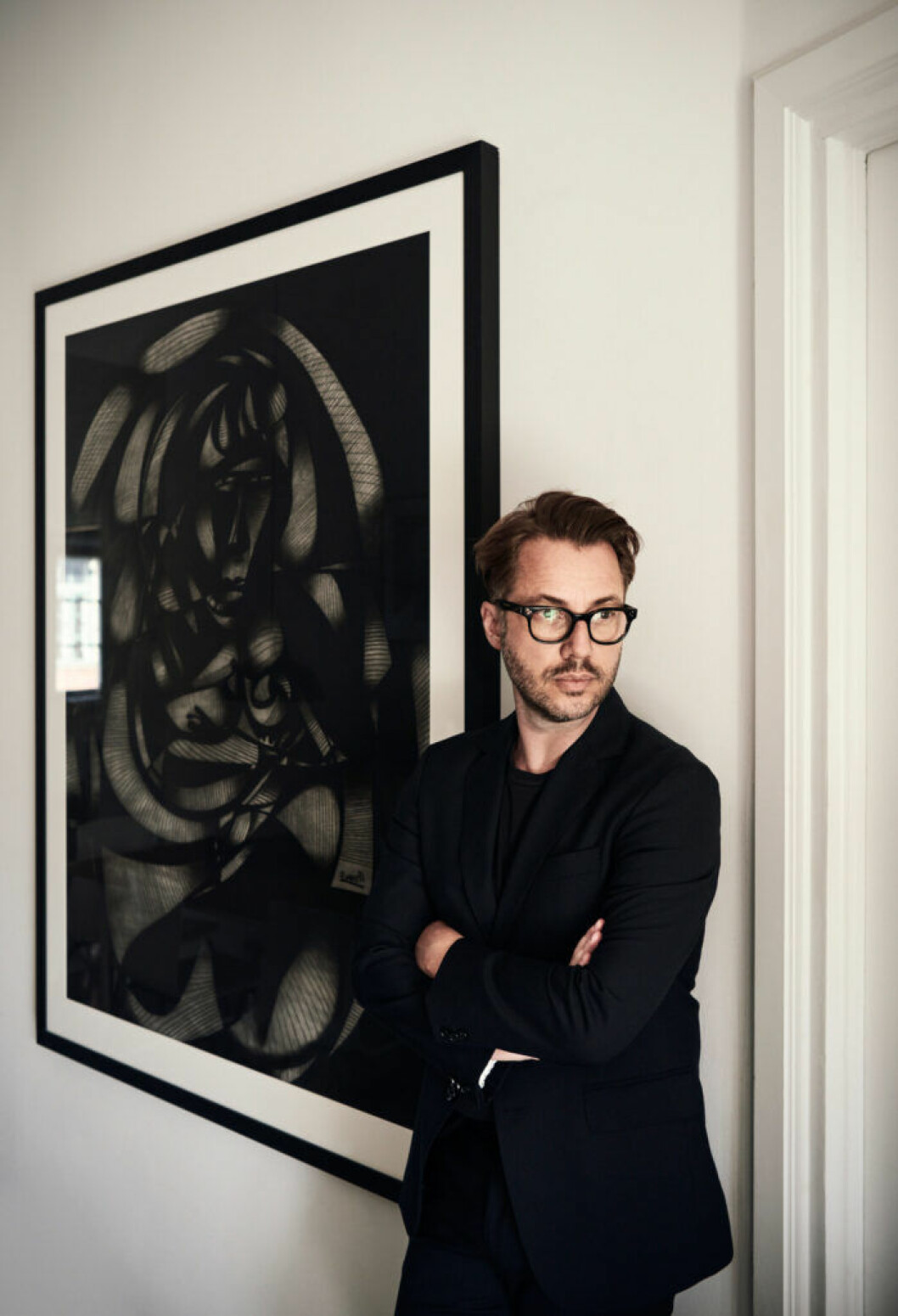 Lee Cotter i lägenheten i Stockholm