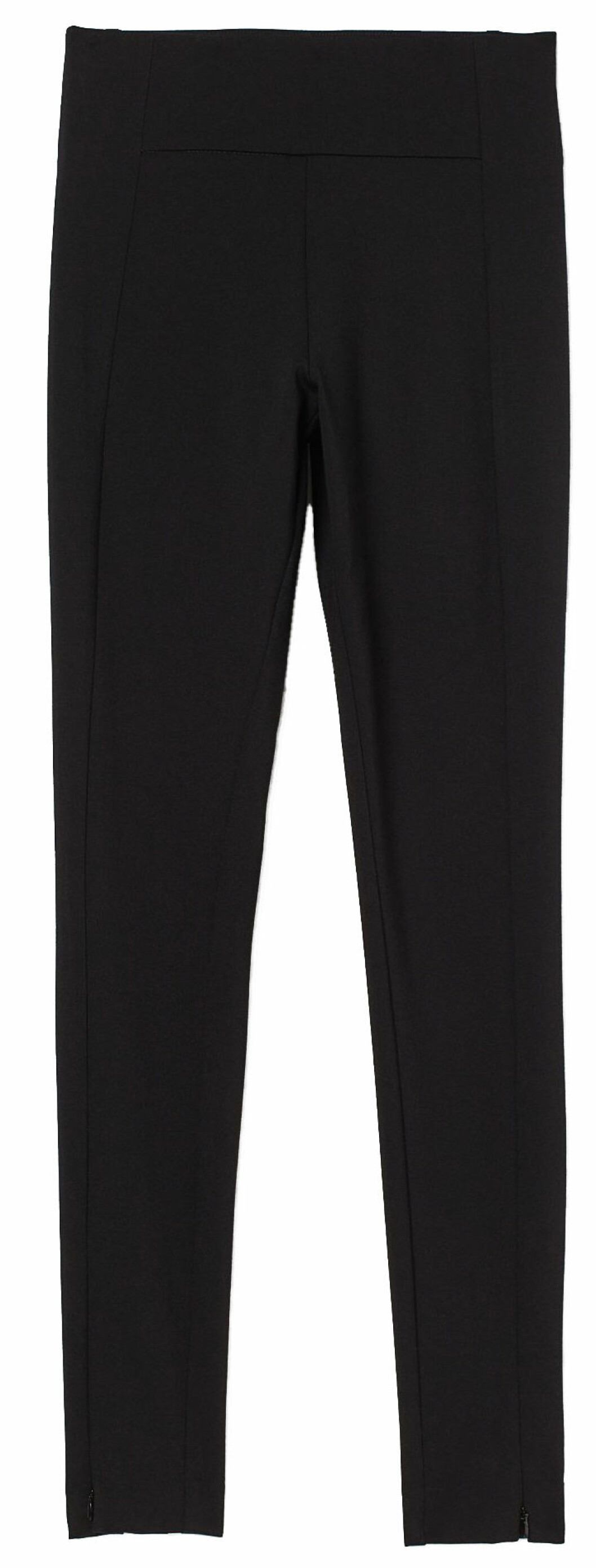 svarta leggings från H&amp;M med dragkedja