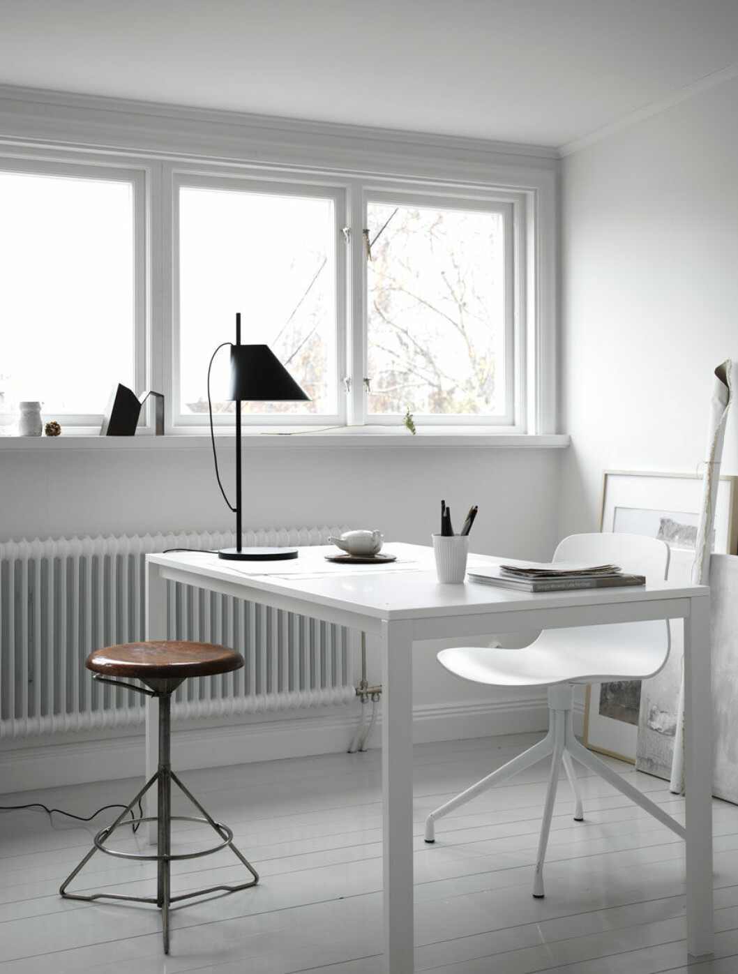Stilrent och sparsmakat hemmakontor