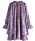 lila mönstrad a-linjeformad klänning