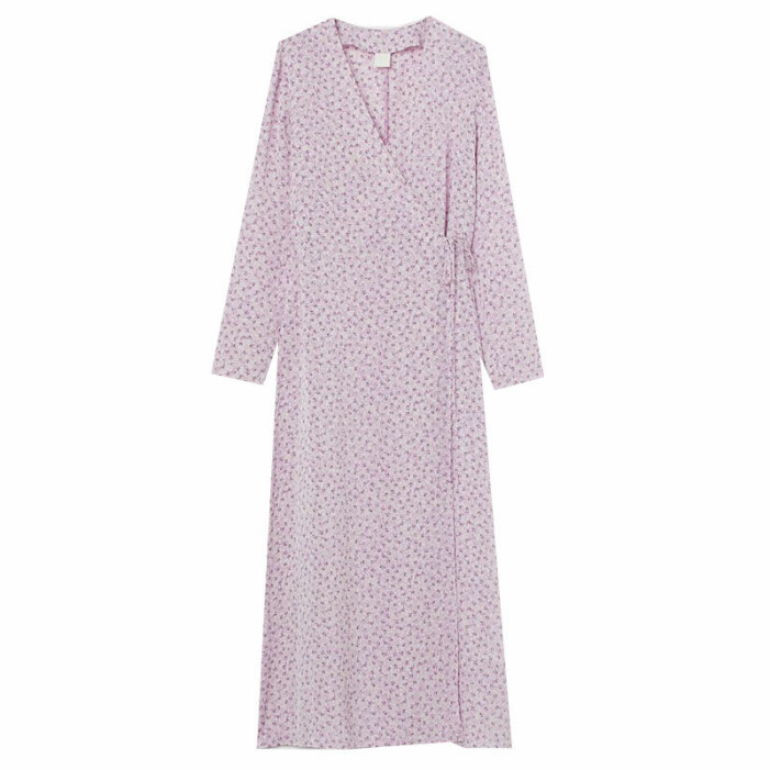 lila klänning h&m