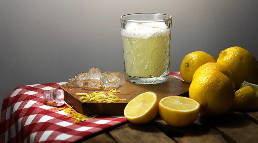 Capri Sour med limoncello. Capri Sour med limoncello.