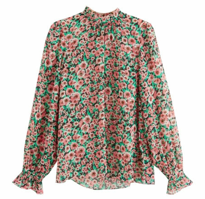 blommig blus
