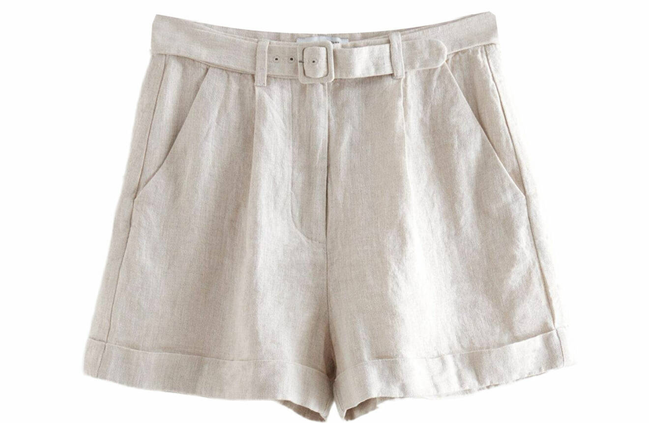 shorts i linne med skärp i midjan från &amp; other stories