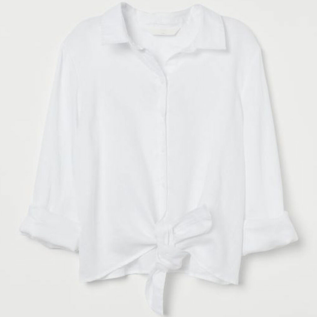Knyt linneskjorta från h&M