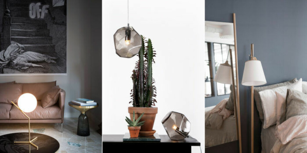 Foto: <a href="https://usa.flos.com/modern-table-lamps/IC-Lights-T" target="_blank" rel="noopener">Flos</a>, <em>IC T1</em> / <a href="http://www.globen.net/_shop/more_info.asp?articlenr=610656" target="_blank" rel="noopener">Globen lightning</a>, <em>Rock</em> / <a href="http://www.muuto.com/lighting/pull" target="_blank" rel="noopener">Muuto</a>, <em>Pull</em> Komplettera hemmet med små lampor.
