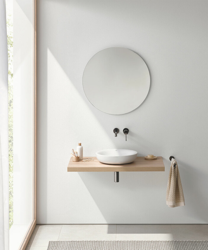 Ljust, stilrent och naturnära i nya serien Essence från Grohe. Foto: Grohe Ljust, stilrent och naturnära i nya serien Essence från Grohe