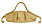 Sandfärgad ovalformad väska i läder från Loewe.