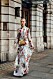 Streetstyle från London Fashion week, blommig klänning.