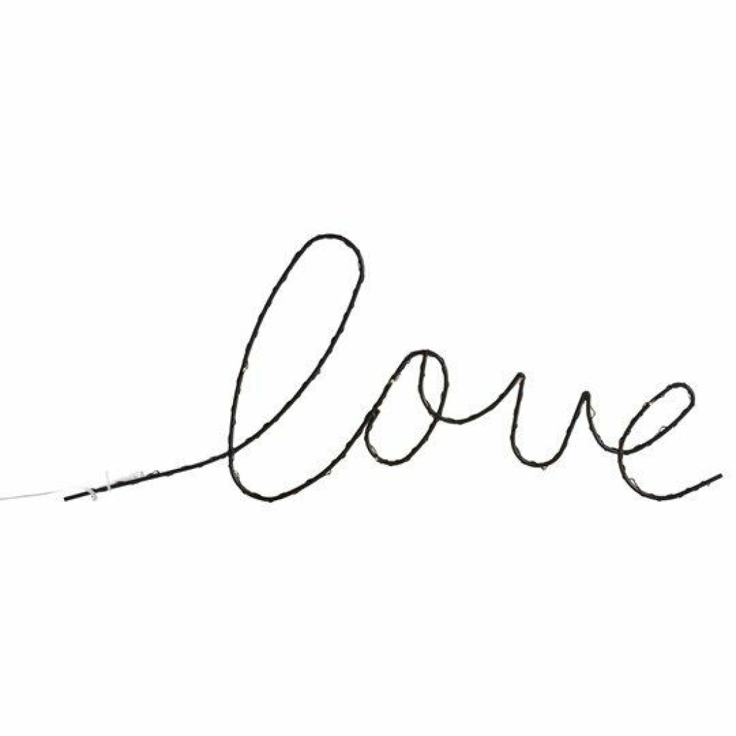 Text skrivstil love-lampa