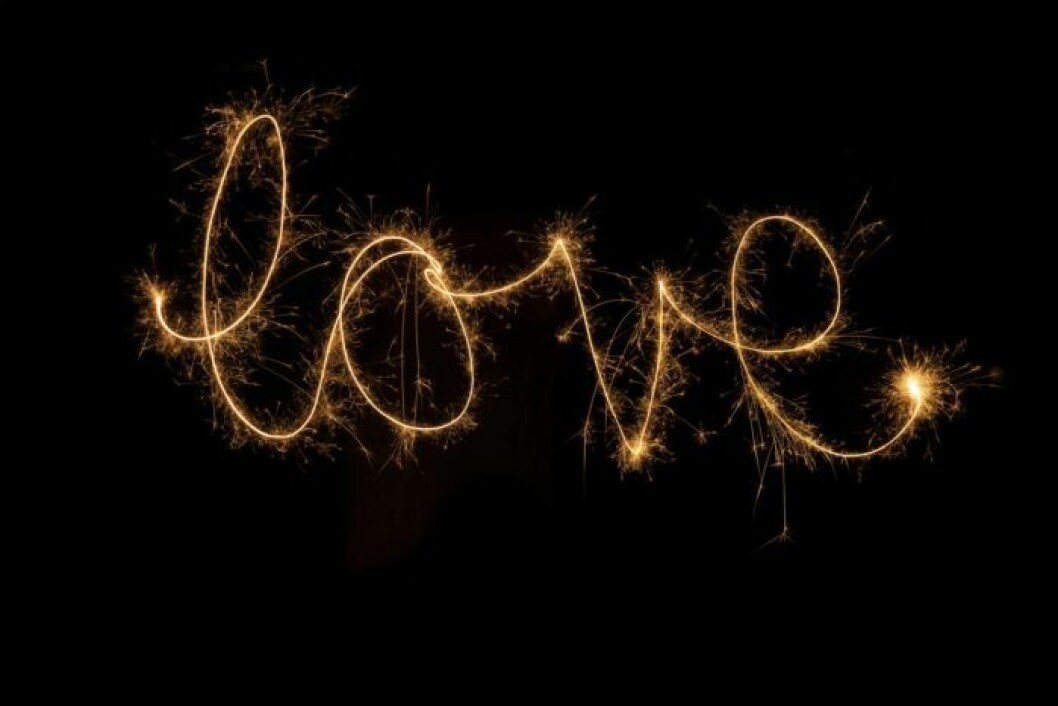 Lampa med love-text
