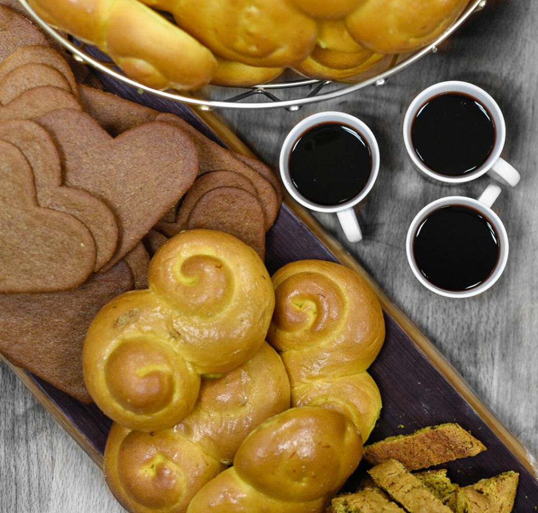 Håkan Johanssons pepparkakor, lussebullar och saffransskorpor. Håkan Johanssons pepparkakor, lussebullar och saffransskorpor.