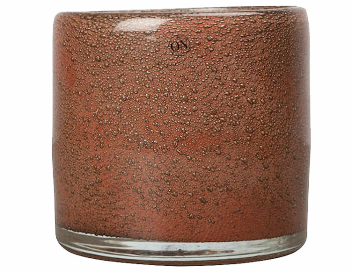 brun ljuslykta glas