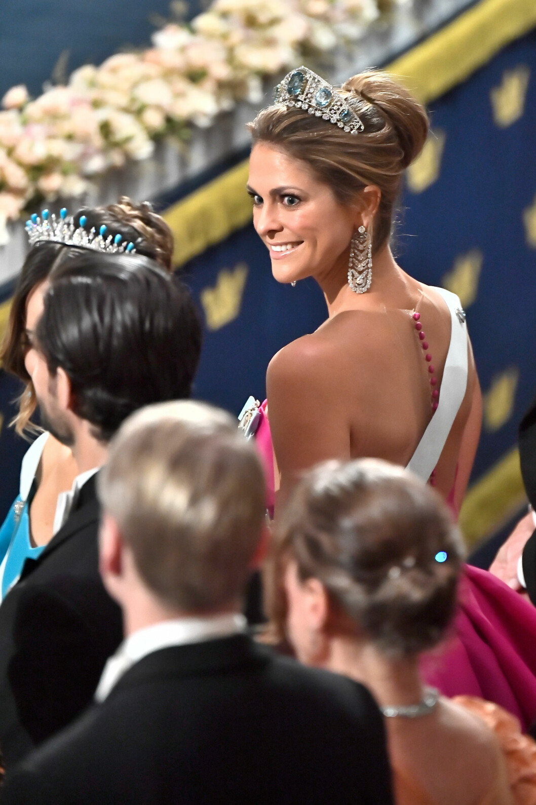 Prinsessan Madeleines tiara med vackra akvamariner.